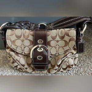 Authentic Coach Fabric/Leather Shoulder Bag